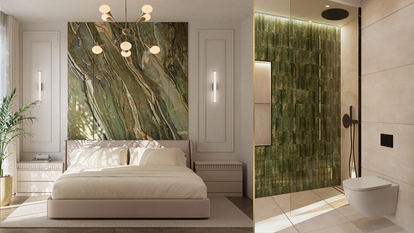 Living y Cocina en Emerald Green Punta Cana