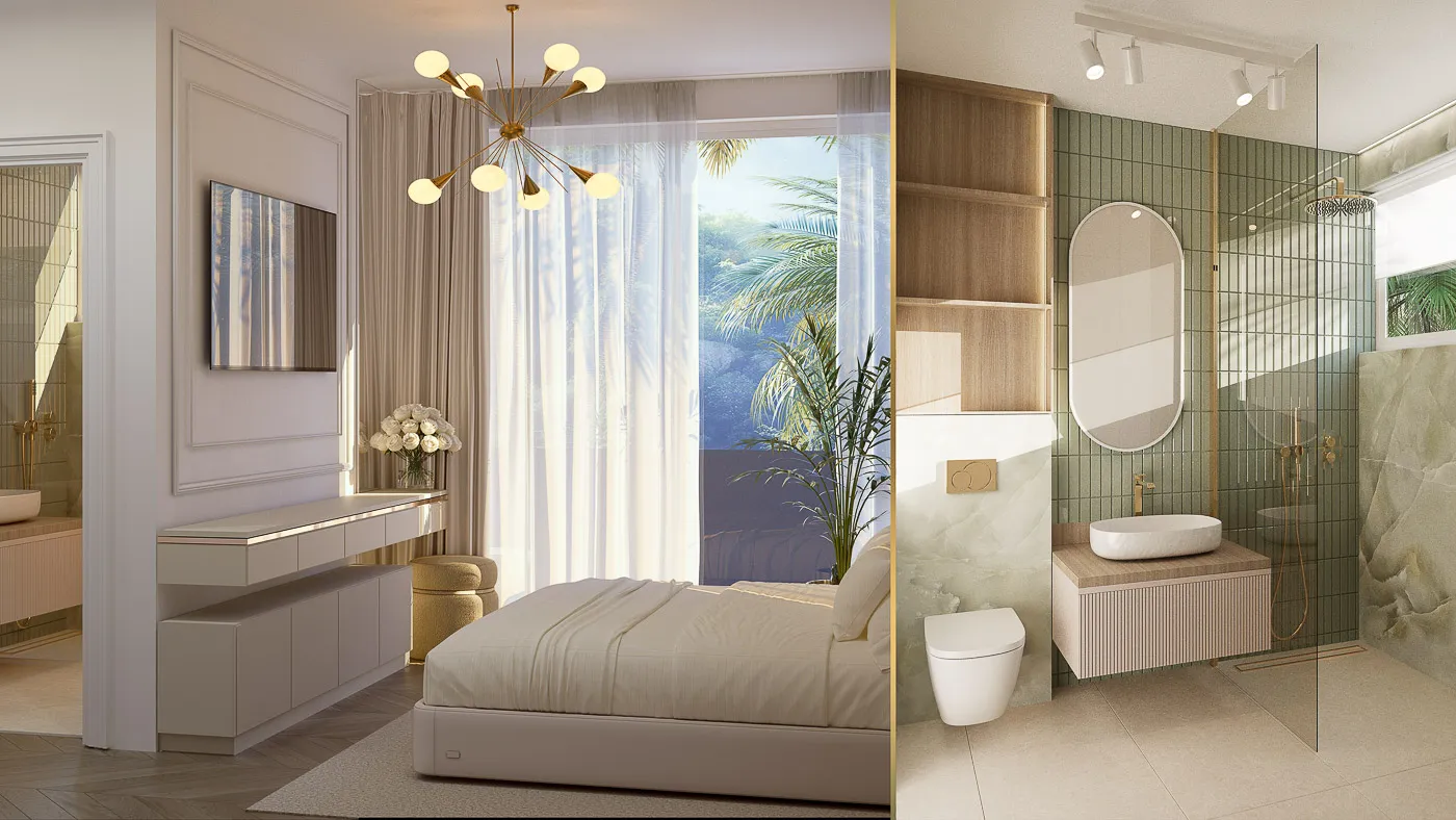 Habitacion y Baño en Emerald Green Punta Cana